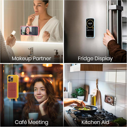 Klearlook Silicone Double-Sided Suction Cup Phone Case Detachable Mount, Sticky Phone Grip with Higher Suction Power for iPhone, Hands-Free Phone