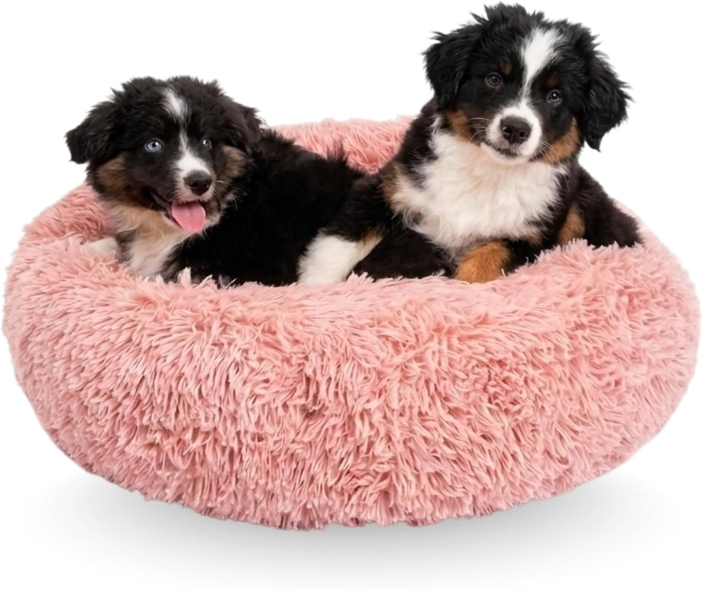 Active Pets Medium Pink Dog Bed for up to 45 lbs, Calming Orthopedic Pet Bedding for Anxiety Relief, Joint Support & Comfort, Washable Dog Furniture