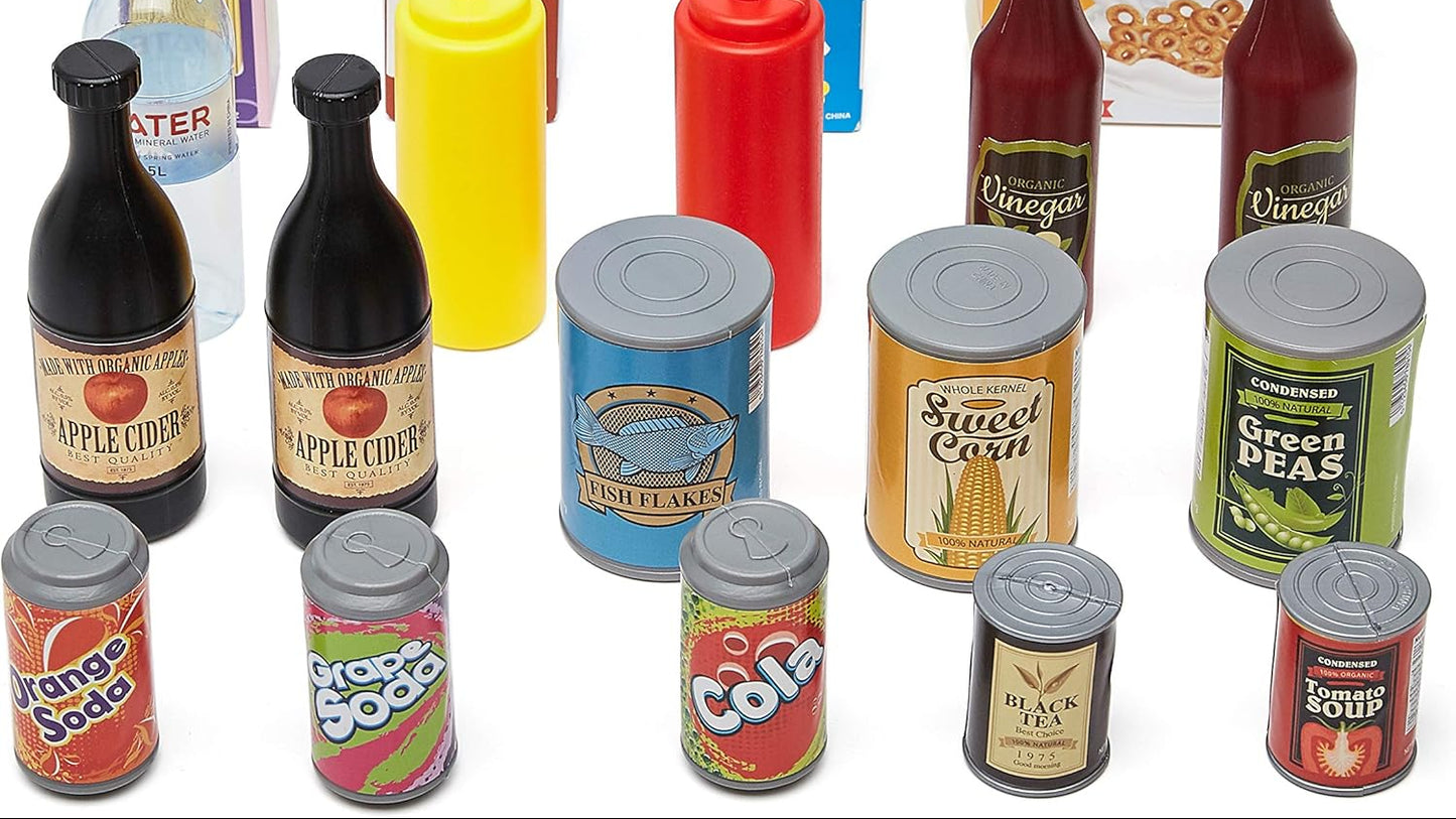Amazon Basics Pretend Play Food Toy Set for Kids Ages 3 and Up, 150 Pieces, Multicolor